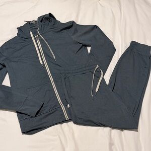 Vuori Blue/Green Hoodie (S) and Jogger (M) Set
